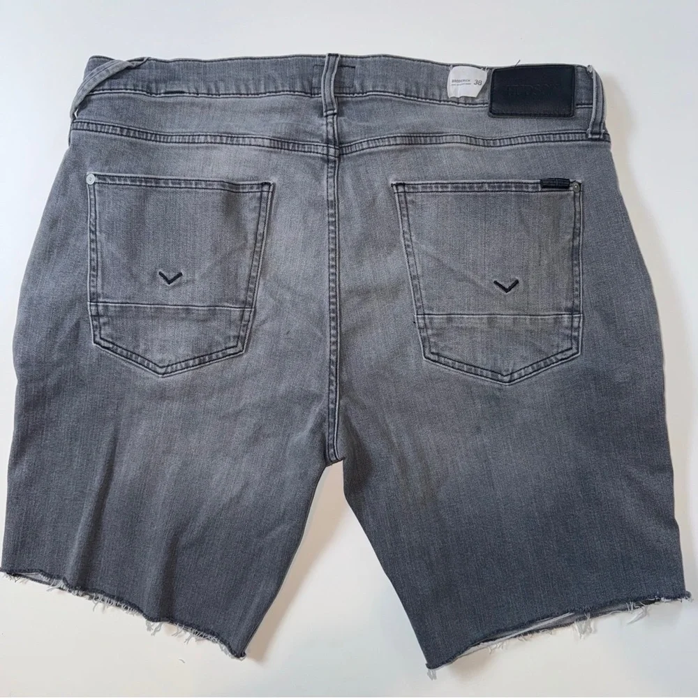Hudson Broderick Gray Cutoff Denim Shorts Size 38‎